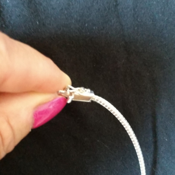 925 Italian silver necklace 15" - Picture 3 of 4